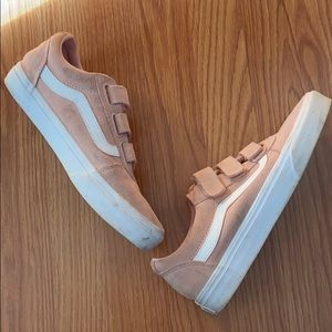 Pink Velcro Vans